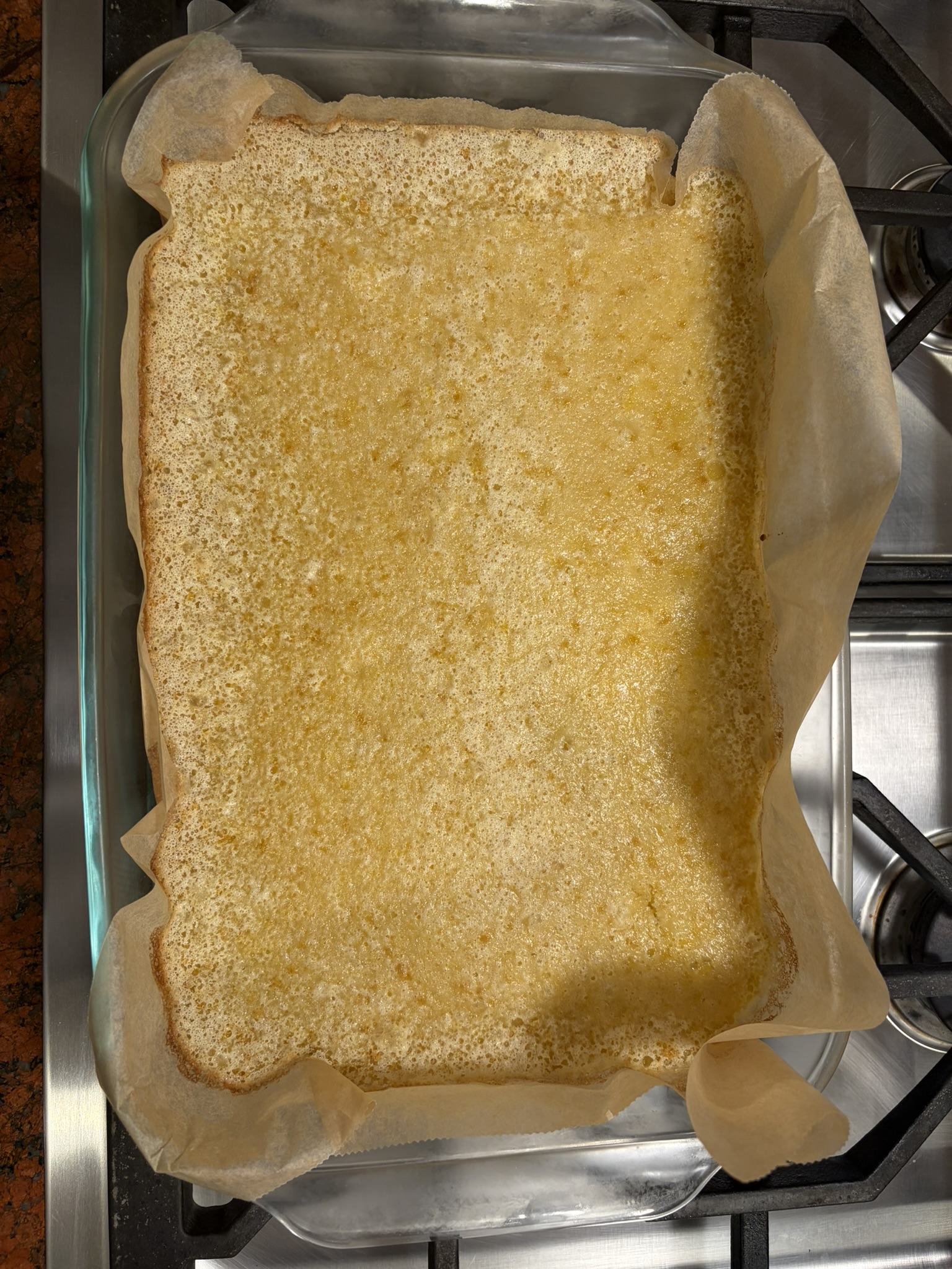 Unsliced Lemon Bar
